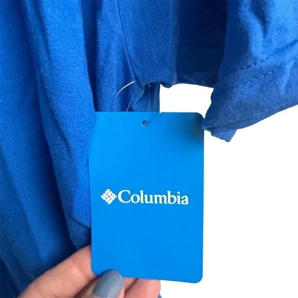 Columbia Men's Graphic T-Shirt Blue Short Sleeve Crew Neck Size L - Picture 7 of 9